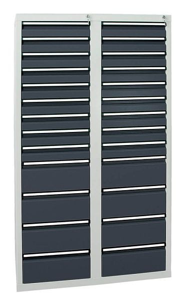 stumpf ladekast serie STS 410, RAL 7035/7016, 26 laden (18x100, 8x200 mm), 7104871
