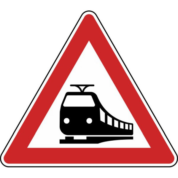 Steen HGS overweg nr. 151, 630mm /RA1/vlakke vorm 3mm, onbeperkte overweg nr. 151, StVO, 151-113