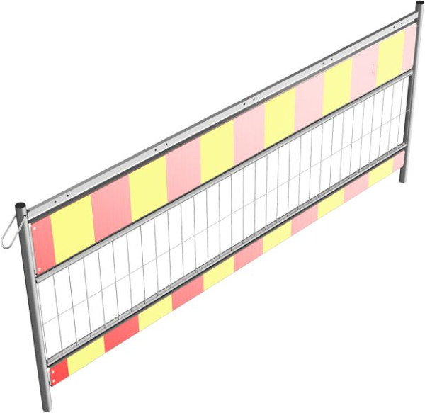 Schakebarrière hekwerk volgens TL, lengte: 2,40 m, folietype 1, rood/geel, 33324SK