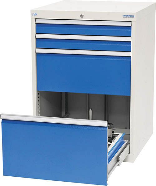 Bedrunka + Hirth CNC ladekast, diepte 736 mm, R 24-24, aantal lades: 4, afmetingen in mm (BxDxH): 705 x 736 x 1019, 02.140V