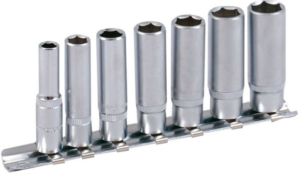 Projahn 1/4" doppenset op rail 7 stuks diepe doppen, 4202