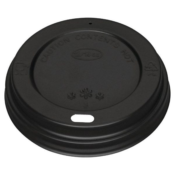Fiesta deksel voor 340ml en 455ml bekers voor warme dranken zwart, VE: 1000 stuks, CW718