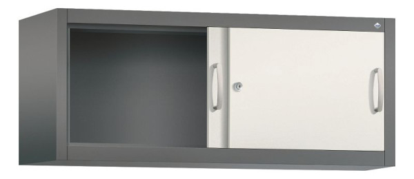 C+P bovenkast Acurado, H500xB1200xD400mm, kleur: vulkaangrijs / parelwit, beugelgreep, 1 niveau, 2044-00 S10108