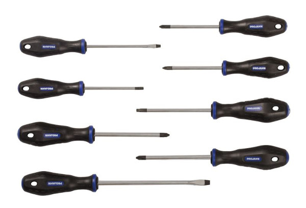 Projahn schroevendraaierset 8 stuks (PH + PZ + gleuf + TX), 4725