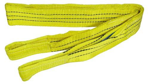 MMXX hijsband, draagvermogen 3000 kg, 5 m lang, geel, 90 mm breed, 40531
