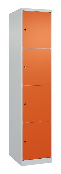 C+P Schließfachschrank Classic PLUS, 1850x400x500mm, 7035/2004, mit 4 Fächern, 080000-124 S10000