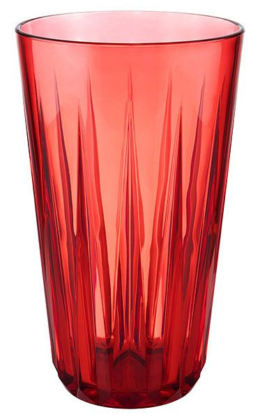 APS drinkbeker -CRYSTAL-, Ø 9 cm, hoogte: 15,5 cm, Tritan, 0,5 liter, kleur: rode ster (rood), verpakking van 48, 10512