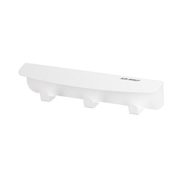 Air Wolf hakenrek met 3 haken, Alpha-serie, H x B x D: 61 x 265 x 52 mm, wit RVS, 60-167