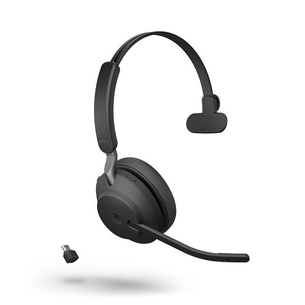 Jabra Evolve2 65, Microsoft Softphone Mono Zwart, USB-C, 26599-899-899