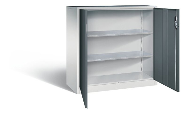 C+P gereedschapskast Acurado, H1200xB1200xD500mm, kleur: lichtgrijs / antracietgrijs, verzonken handgreep, 8531-000 S10155