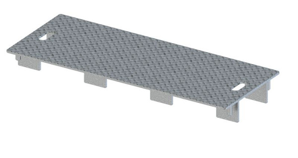 Schake verlengelement voor slang- en kabelbrug 1000 x 400 x 100 mm, verzinkt, 33931-12