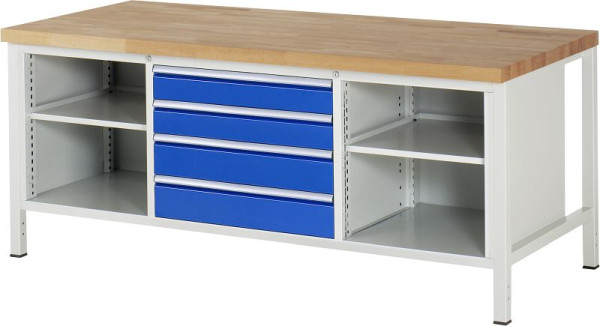 RAU werkbank serie 8000 - model 8751, B2000 x D900 x H840-1040 mm, 13-8751A2-209B4H.11