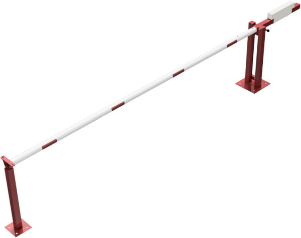 Schake slagboom met contragewicht en steunsteun, dagbreedte: 4000 mm, voor hangslot, 411_40VPB