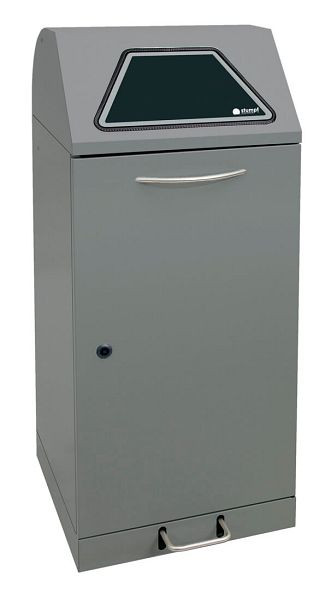 Stumpf afvalscheiding Modul-Vario 120, grijs-aluminium structuur, 120 liter, pedaalhendel, systeem: ProSlide, 625-120-1-1-100