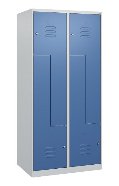 C+P Z-Spind Classic PLUS, 4 Abteile, 1700x800x500mm, 7035/5023, Zylinderschlösser, 0800037-224 S10005