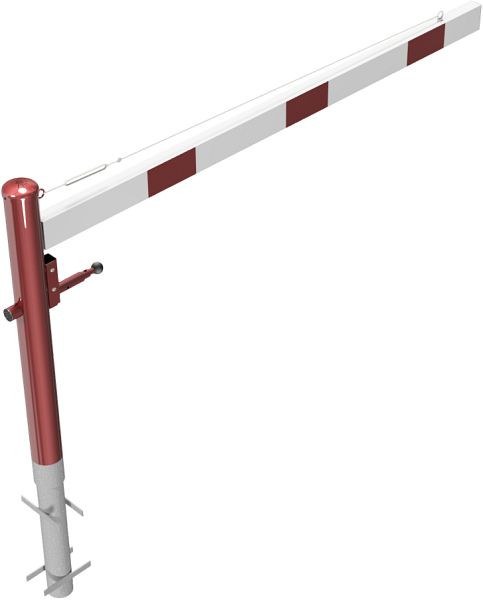 Schake draaihek 2,00m, voor hangslot, met kabelversterking, draaipaal: Ø 102mm, thermisch verzinkt, rood, 4113_20VB