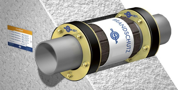 DOYMA Curaflam brandwerende doorvoer 2xA BSHN met DPS DN 150, voor 86,0 - 94,0 GGV / EPDM, 307808915000