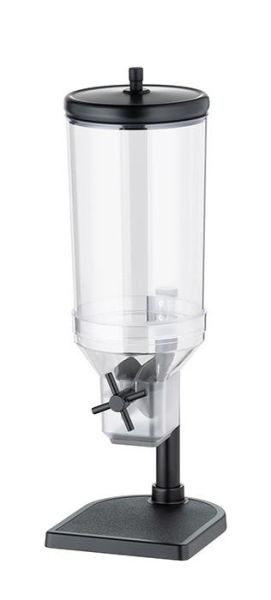 APS mueslidispenser -FRESH+EASY-, 22 x 17,5 cm, hoogte: 52 cm, deksel van roestvrij staal 18/8, inhoud: 4,5 liter, kleur: zwart, 11840