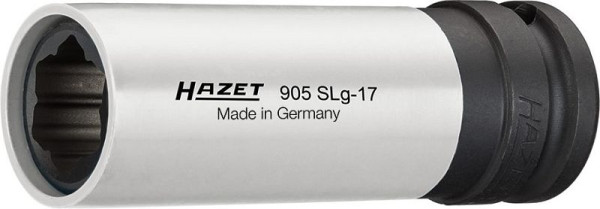 Hazet impact, machine schroevendraaierdop, hybride speciaal profiel, hol vierkant 12,5 mm, 17 mm, 905SLG-17