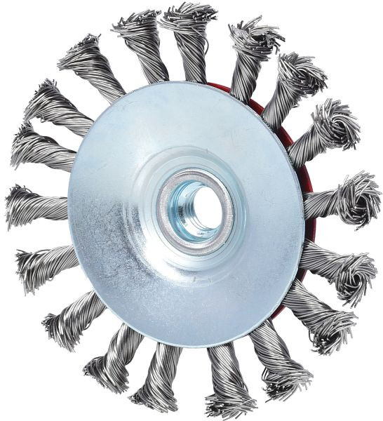 KS Tools RVS kegelvormige ronde borstel van staaldraad, 0,5 mm, diameter 115 mm, 340.0051