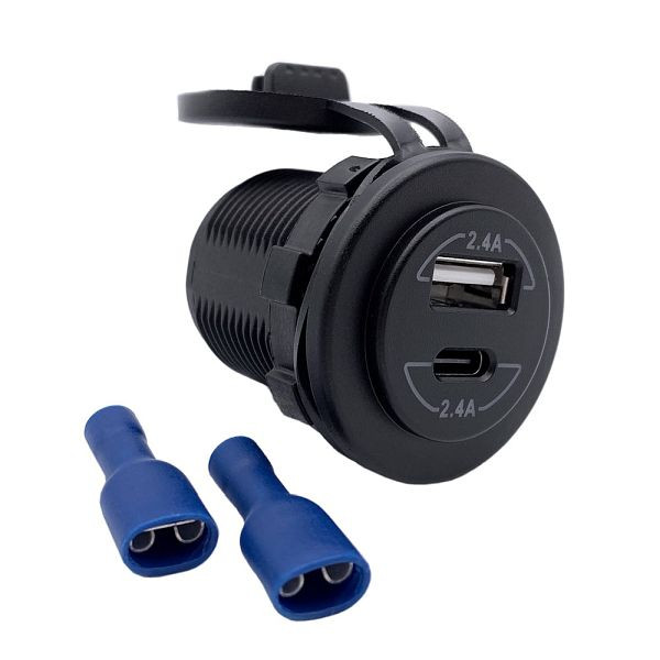 Offgridtec USB dubbele stekkerdoos 12V/24V 4,8A, 8-01-014880
