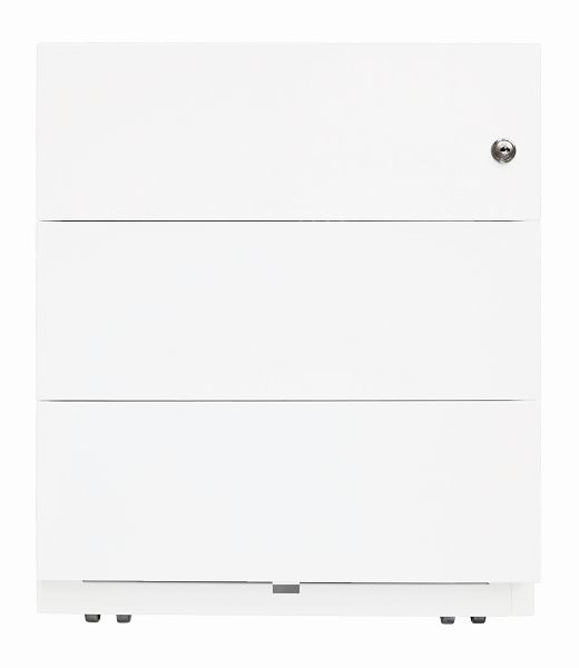 Bisley rolcontainer Note™, 3 universele laden, verkeerswit, NWA59M7SSS696