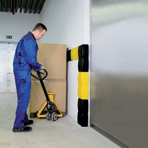DENIOS hoekbeschermingsprofiel 500, gemaakt van polyethyleen (PE), 250 x 125 x 500 mm, set = 2 stuks
