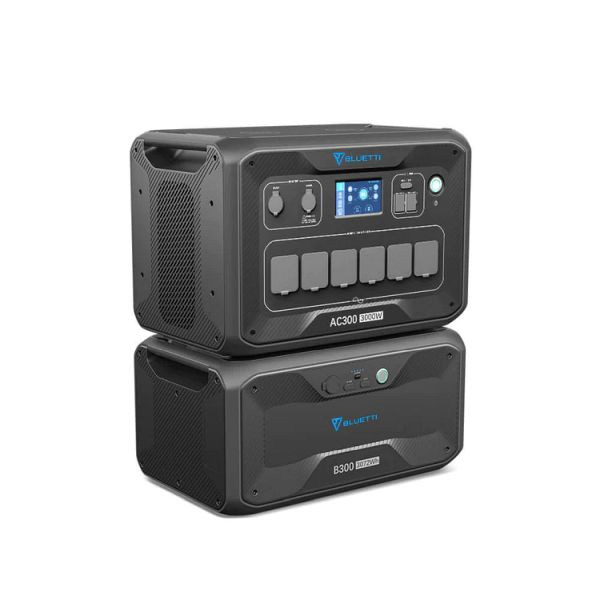 BLUETTI accu-opslag voor thuis AC300+B300, 3000W, 3072Wh, AC300+B300