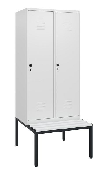 C+P luierkastje Classic PLUS, met onderbank, 2 vakken, 1950x800x815mm, 9016/9016, draaibare sluiting, 0800505-22 S10044