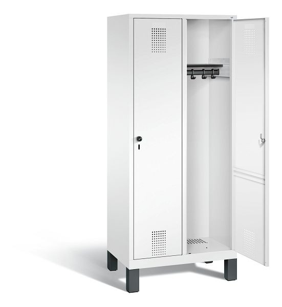 C+P Evolo locker, H1850xW810xD500mm, kleur: verkeerswit, 48010-22 S10345
