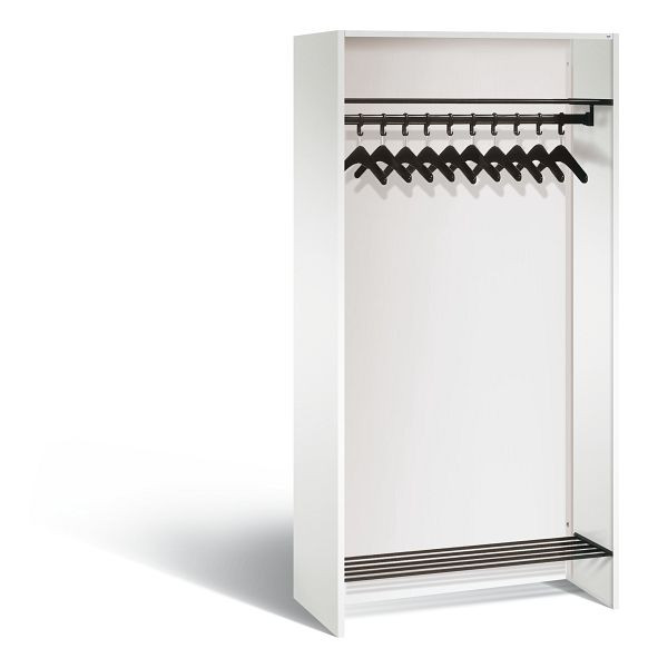 C+P open garderobe serie 8070, H1950xW954xD480mm, kleur: verkeerswit, 8071-03 S10050