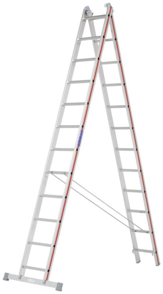 HYMER multifunctionele ladder, tweedelig, 2x12 sporten, lengte ingeschoven 3,44 m / uitgeschoven 5,98 m, 404524