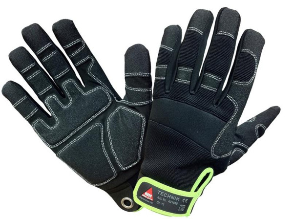 Hase Safety TECHNIK, 5-Fg.-Sicherheitshandschuhe HiTech-Synthetikleder, Größe: 10, VE: 10 Paar, 421000-10