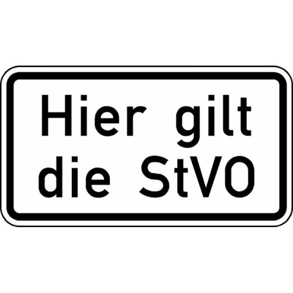 Steen HGS Hier is de StVO nr. 2803, 330x600 mm / RA2 / platte vorm 2 mm, 2803-221 van toepassing