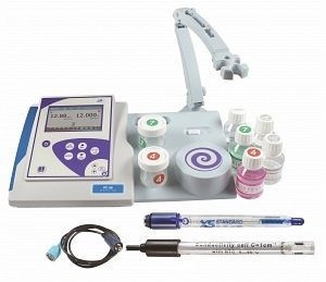 DOSTMANN PC 80 Tischmessgeräte Komplettset inkl. pH-Sonde, Leitfähigkeitszelle und Magnetrührer, 5040-0224