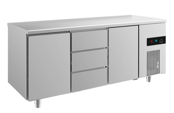 A&S Polarny koeltafel -2 tot +8°C met 2x deuren en 1x drie laden in het midden, 1865 x 700 x 850 mm, KT3TDT