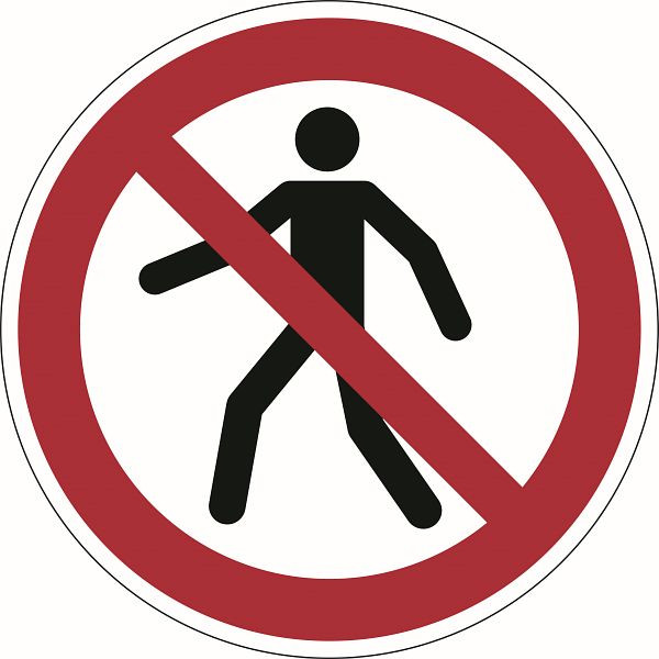 DURABLE veiligheidskentekenplaat "Verboden voor voetgangers", rood, 173203