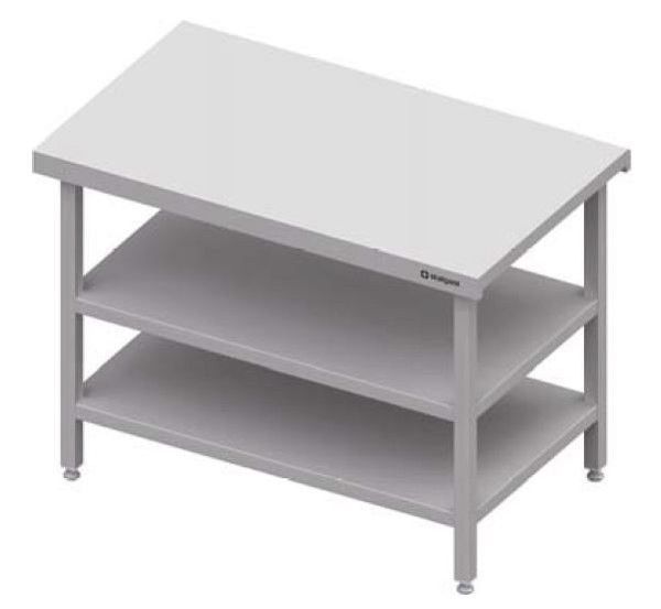 Stalgast neutrale uitvoering met onderstel en tussenschap 700x735x880 mm, RVS deksel, CF07112