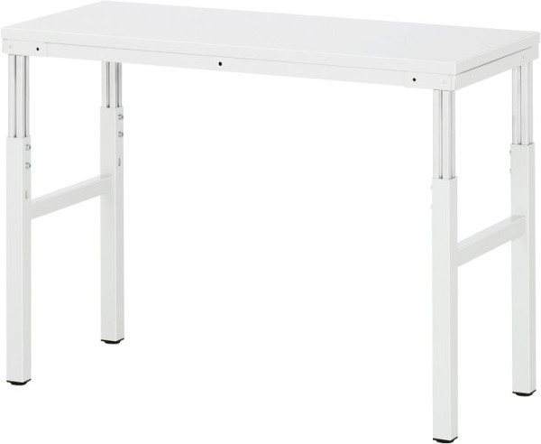 RAU basistafel (werkpleksysteem serie E), werkblad met hardlaminaatbekleding, 700x650-1000x500 mm, EB-AT-0700-500H.12