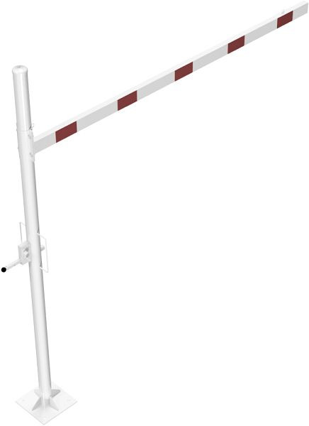 Schakerhoogtebegrenzer, draaibaar voor inzetting in beton, dwarsbuislengte: 3000 mm, met driehoekslot, voor plugbevestiging, 417_301FBP