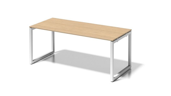 Bisley Cito bureau, 730 mm vaste hoogte O-frame, H 19 x B 1800 x D 800 mm, esdoorn/verkeerswit, DOF1808MP396