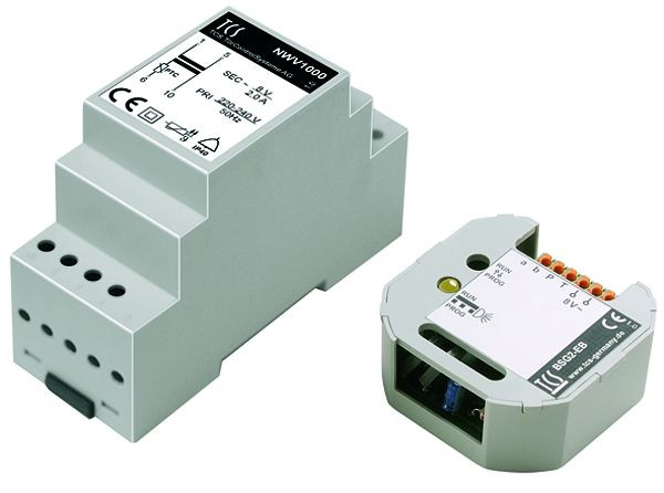 TCS voeding en besturingseenheid combinatie (beltransformator 2 A + BSG2) voor audiosystemen op 1 lijn, NBV1000