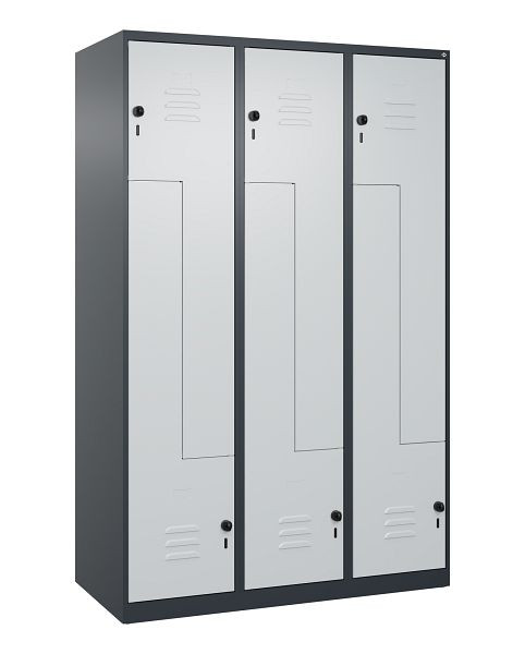 C+P Z-Spind Classic PLUS, 6 Abteile, 1850x1200x500mm, 7016/7035, Drehriegel, 080003-326 S10017