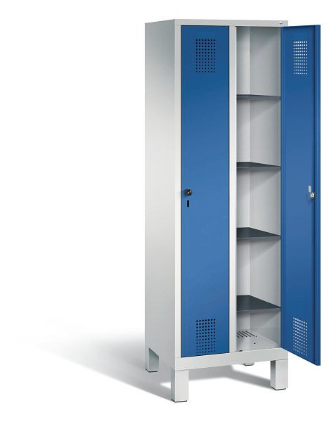 C+P washok Evolo, H1850xW610xD500mm, kleur: lichtgrijs / gentiaanblauw, 48010-20B S10002