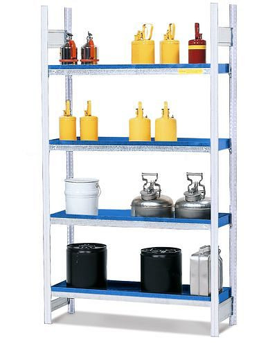 DENIOS Regelgeving voor gevaarlijke stoffen GRW 1340 waterverontreinigende stoffen, 4 verzinkte stalen trays, Grundfeld, 199-570