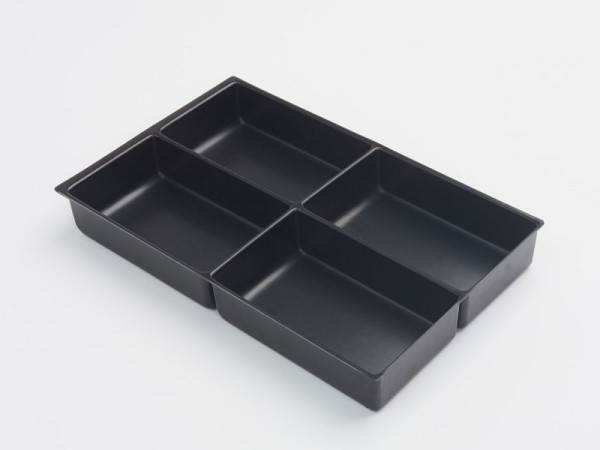 Bisley MultiDrawer™ lade-inzet A4 4 vakken voor A4-laden, kunststof, 227P1800