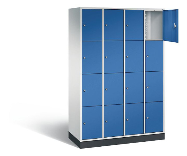 C+P lockerkast Intro, H1950xW1220xD490mm, kleur: lichtgrijs / gentiaanblauw, 8470-401 S10013
