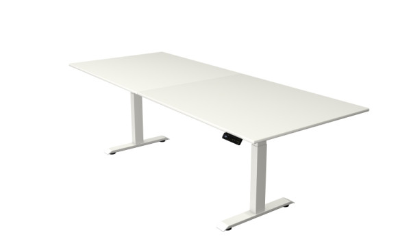 Kerkmann sta-/zittafel Move 4 nieuw 250 x 100 cm frame wit, tafelblad wit, 10091210