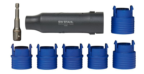 SW-Stahl boutenreinigerset, auto, 8-delig, 10358L
