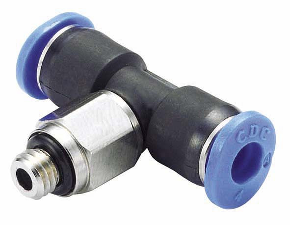timmer B-TEdM-3-M3-KU, mini-serie T-schroefkoppeling, drukloos verstelbaar, slang-Ø: 3 mm, schroefdraad: M3, VE: 10 stuks, 03180610